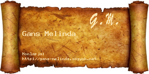 Gans Melinda névjegykártya